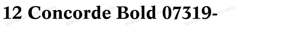 12 Concorde Bold 07319字体转换